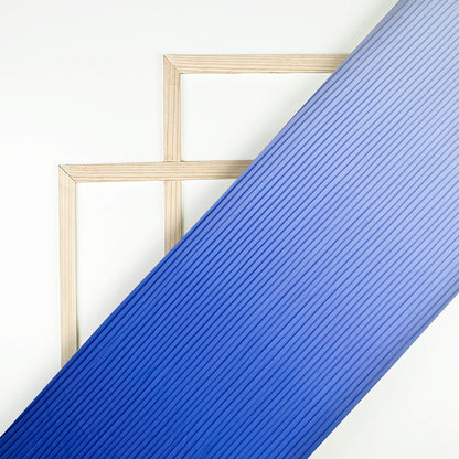 Royal Blue Ombre Pattern Digital Print Ultra Premium Butter Crepe Pleated Fabric
