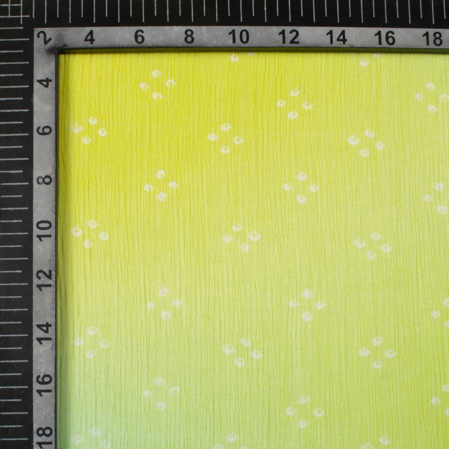 Lime Green And Seafoam Green Ombre Pattern Digital Print Bemberg Chiffon Fabric