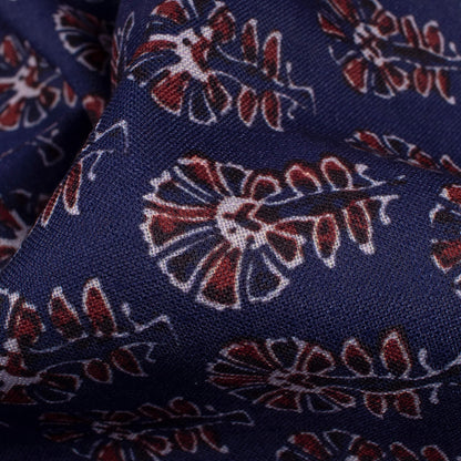 Grape Purple And Red Ajrakh Pattern Digital Print Linen Textured Fabric (Width 56 Inches)