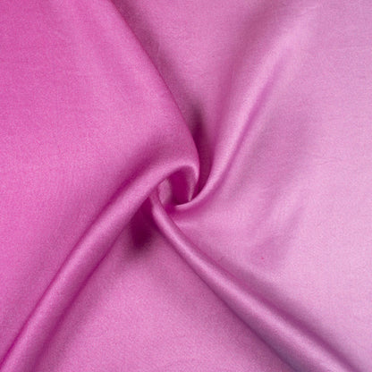 Deep Pink Ombre Pattern Digital Print Viscose Gaji Silk Fabric
