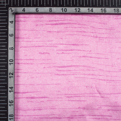 Rose Pink Texture Pattern Digital Print Viscose Gaji Silk Fabric