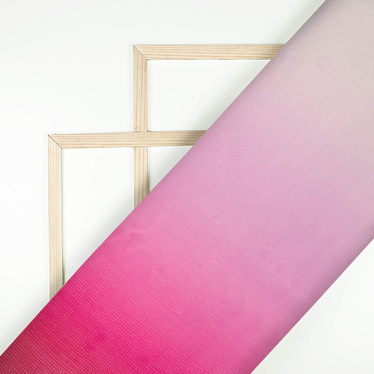 Magenta Pink Ombre  Pattern Digital Print Kota Doria Fabric