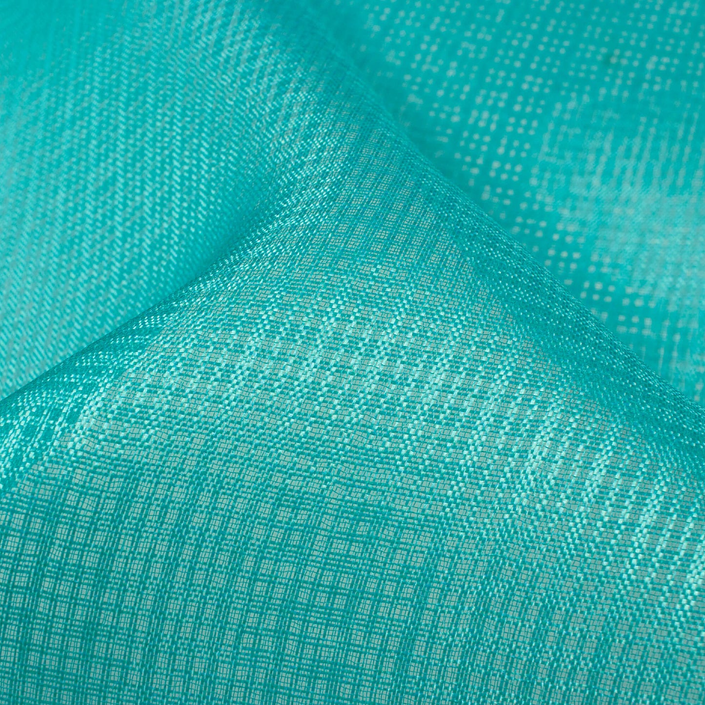 Baby Blue Ombre Pattern Digital Print Kota Doria Fabric