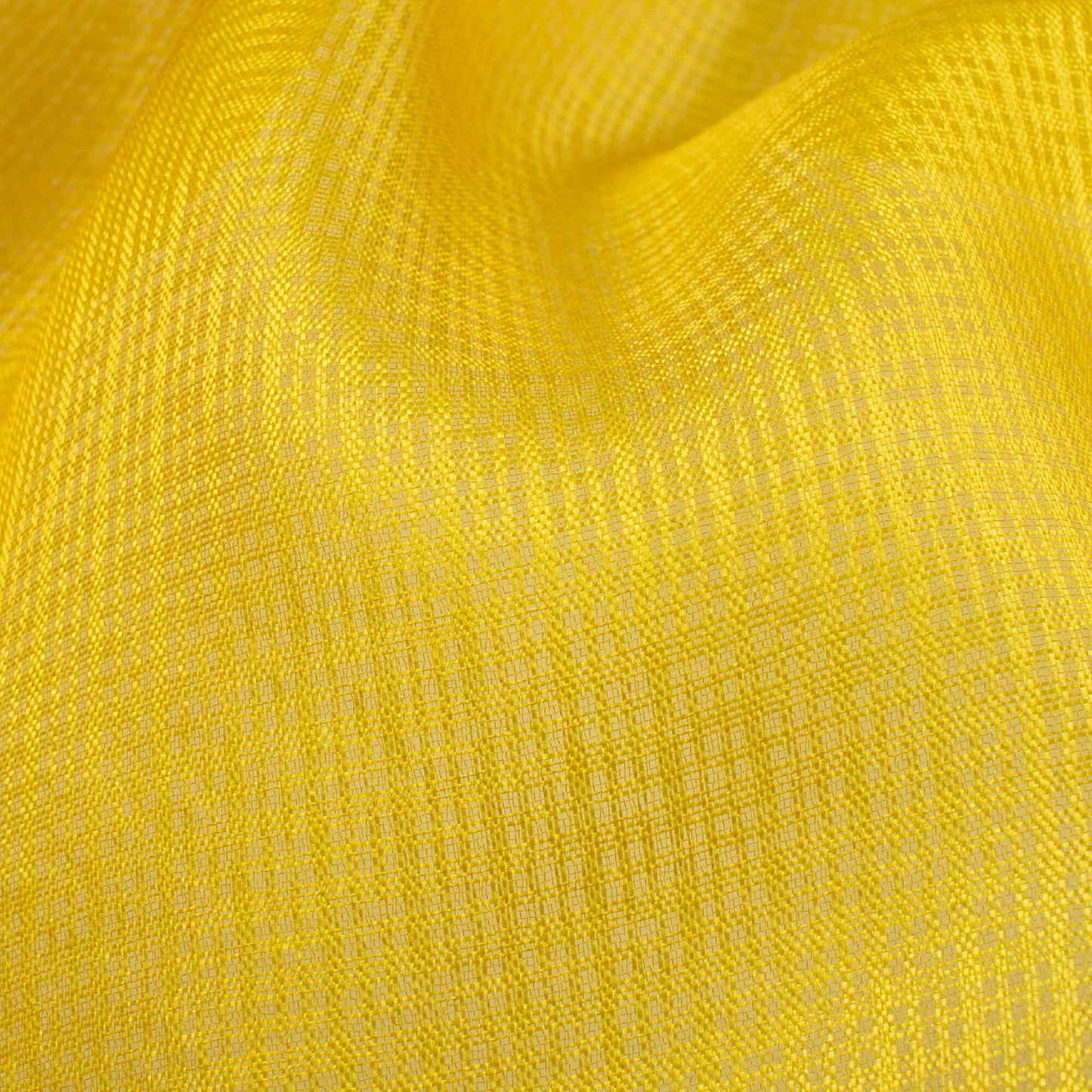 Lemon Yellow And Peanut Brown Ombre Pattern Digital Print Kota Doria Fabric