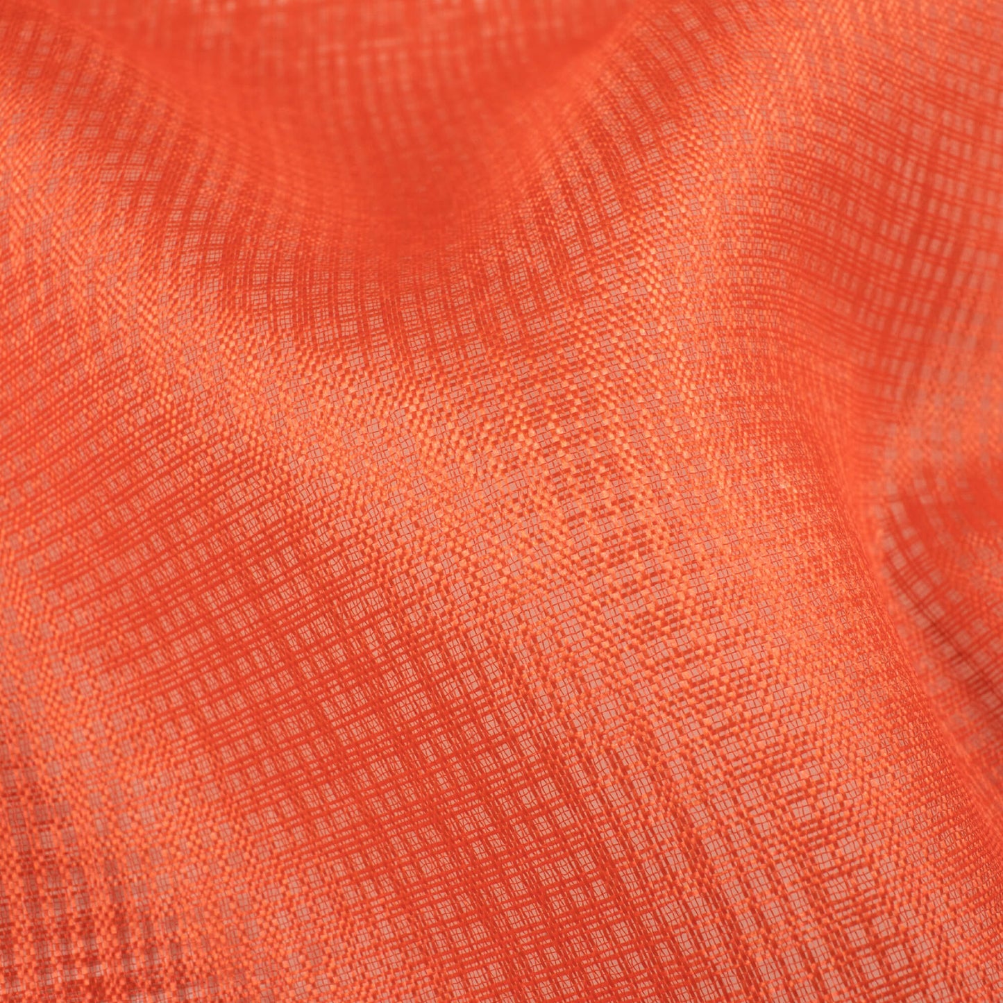 Vermilion Red Ombre Pattern Digital Print Kota Doria Fabric