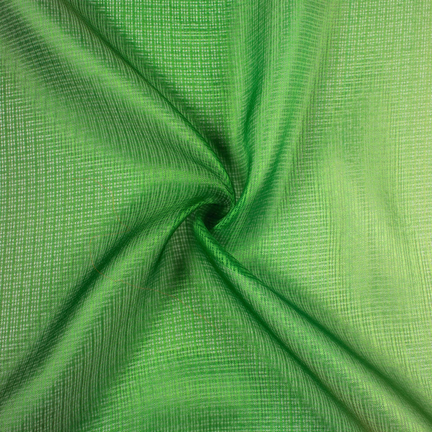 Parakeet Green Ombre Pattern Digital Print Kota Doria Fabric