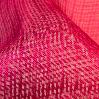 Orange And  Blue Ombre Pattern Digital Print Kota Doria Fabric