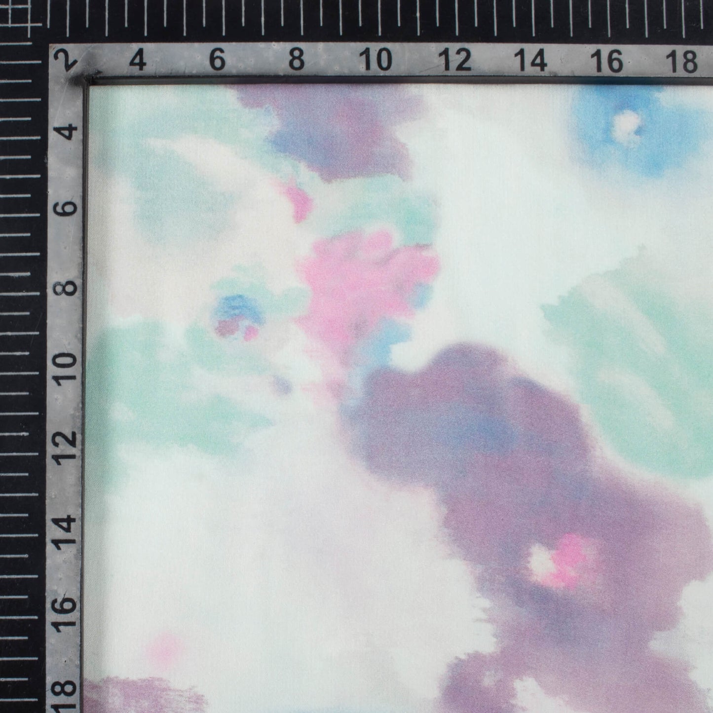 White And Raisin Purple Tie & Dye Pattern Digital Print Pure Georgette Fabric