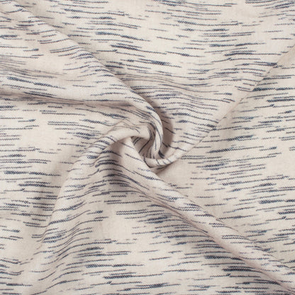 Off White And Dark Blue Abstract Pattern Digital Print Viscose Rayon Fabric (Width 58 Inches)