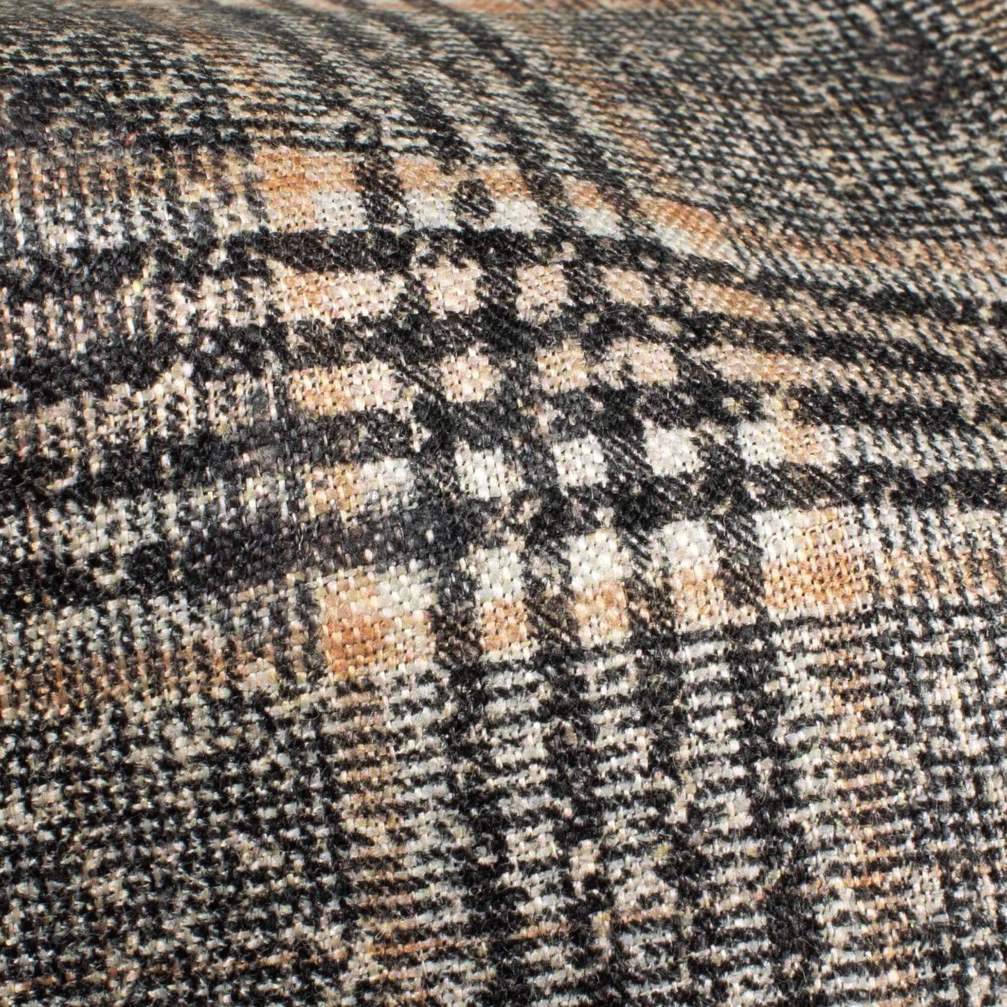 Black And Brown Checks Pattern Digital Print Premium Swiss Linen Fabric