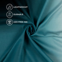 Peacock Blue And White Ombre Pattern Digital Print Twill Fabric (Width 56 Inches)