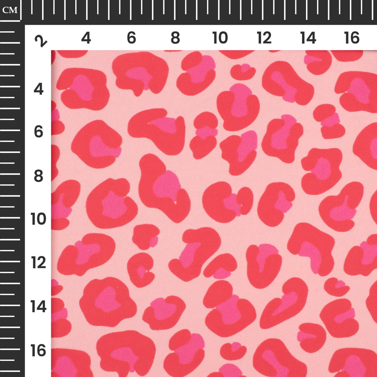 Hot Pink Animal Digital Print Imported Satin Fabric