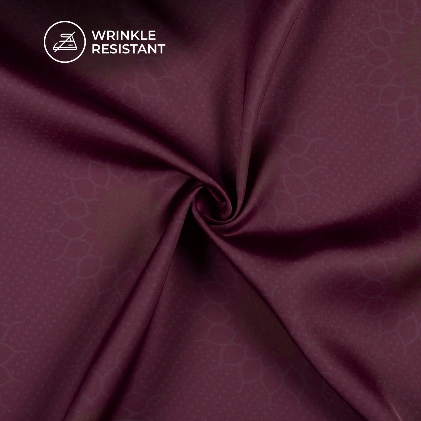 Wine Purple Traditional Digital Print Imported Satin Fabric