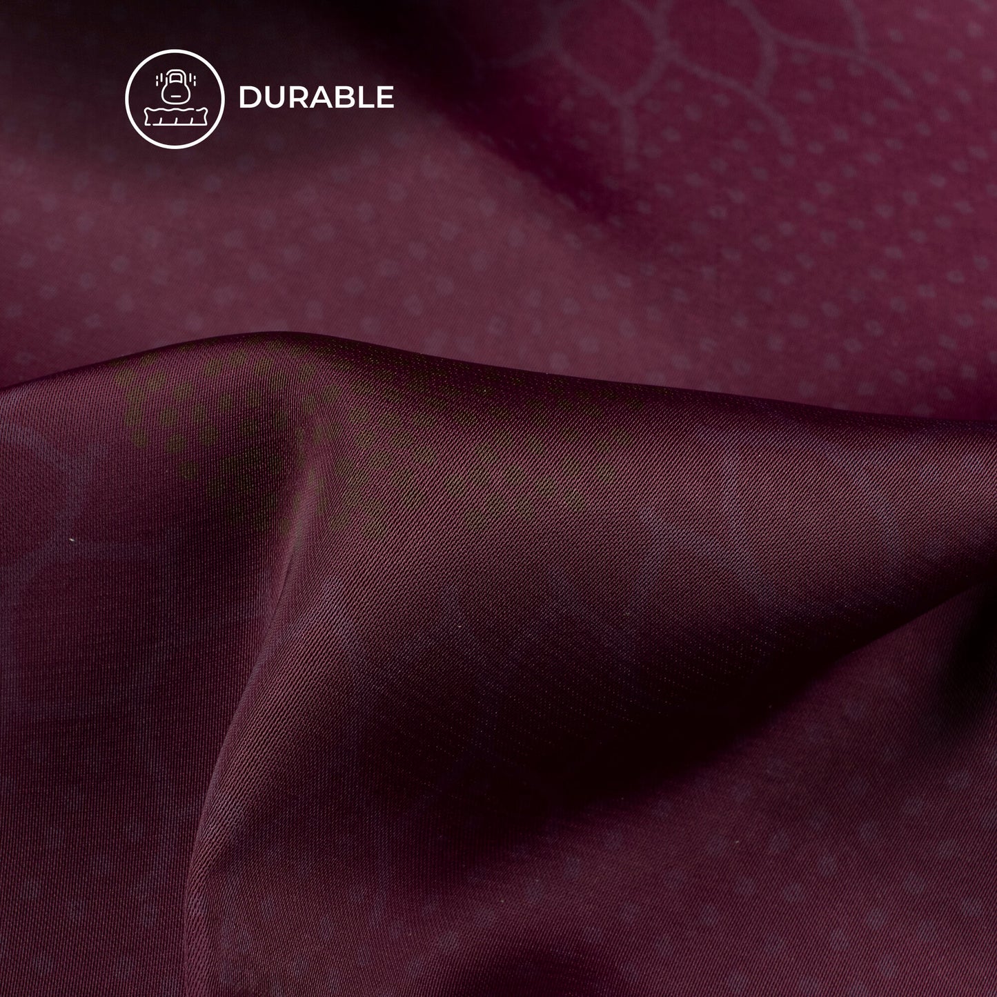 Wine Purple Traditional Digital Print Imported Satin Fabric