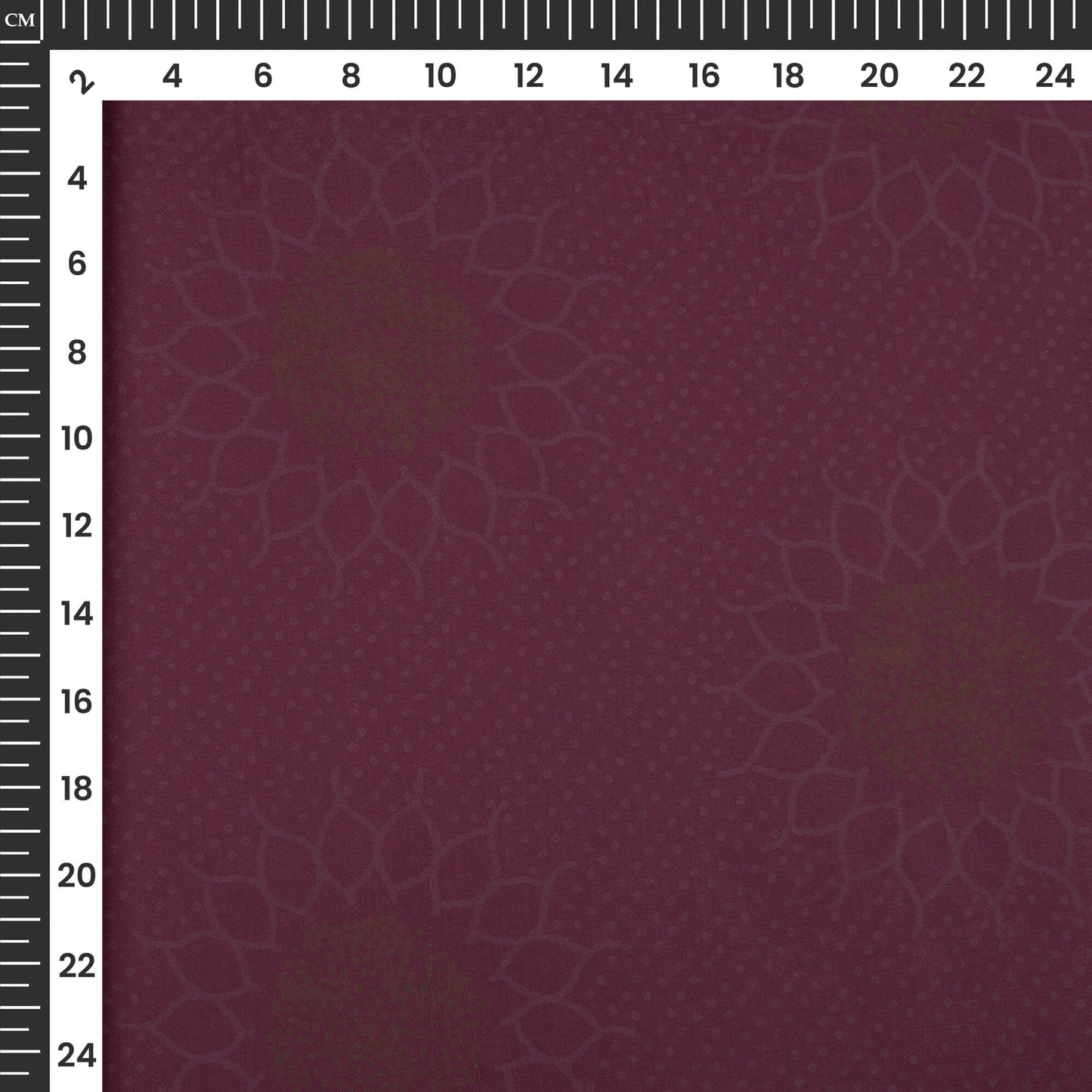 Wine Purple Traditional Digital Print Imported Satin Fabric