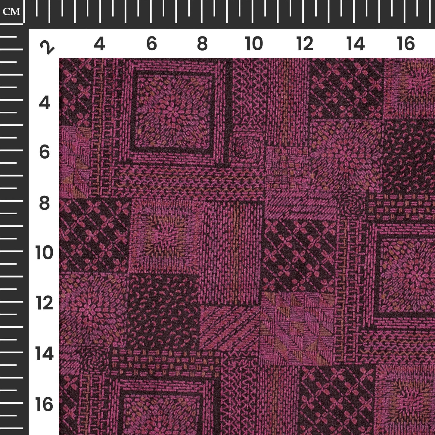 Ancient Geomatric Printed Deluxe Suede Fabric