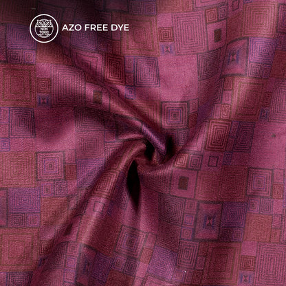 Trendy Geomatric Printed Deluxe Suede Fabric