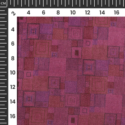 Trendy Geomatric Printed Deluxe Suede Fabric