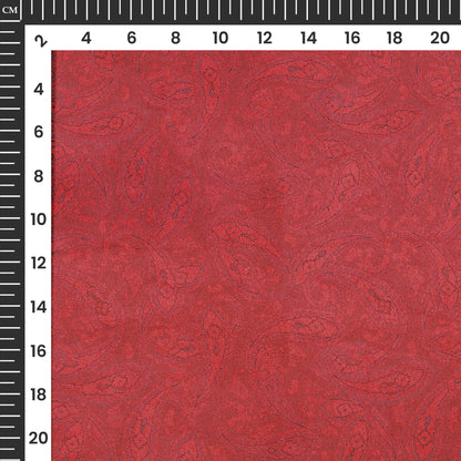 Ethnic Paisley Printed Deluxe Suede Fabric