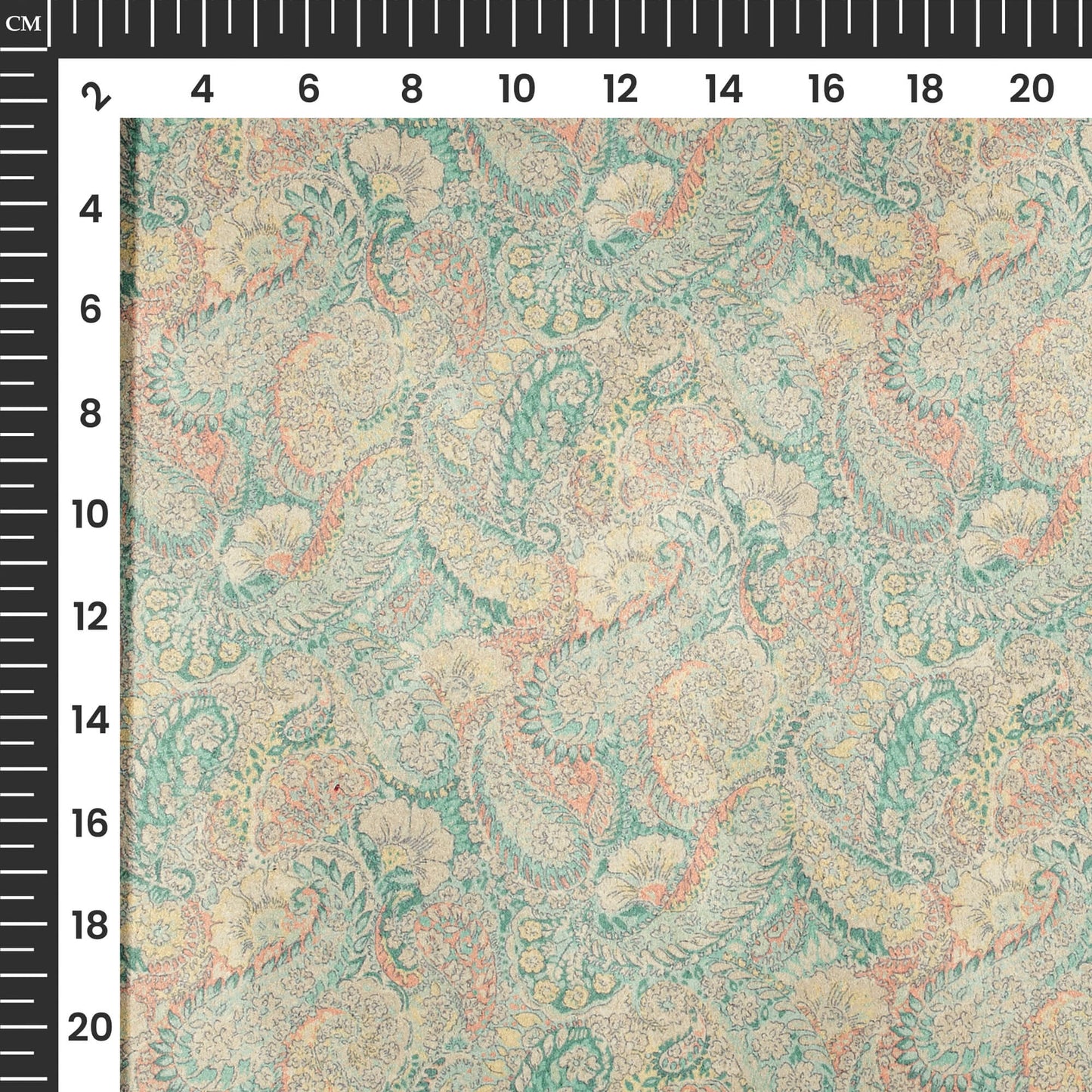 Paisley Printed Deluxe Suede Fabric
