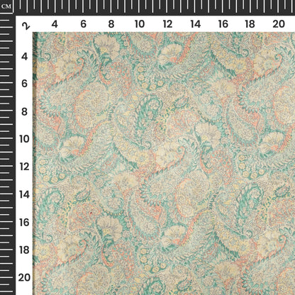Paisley Printed Deluxe Suede Fabric
