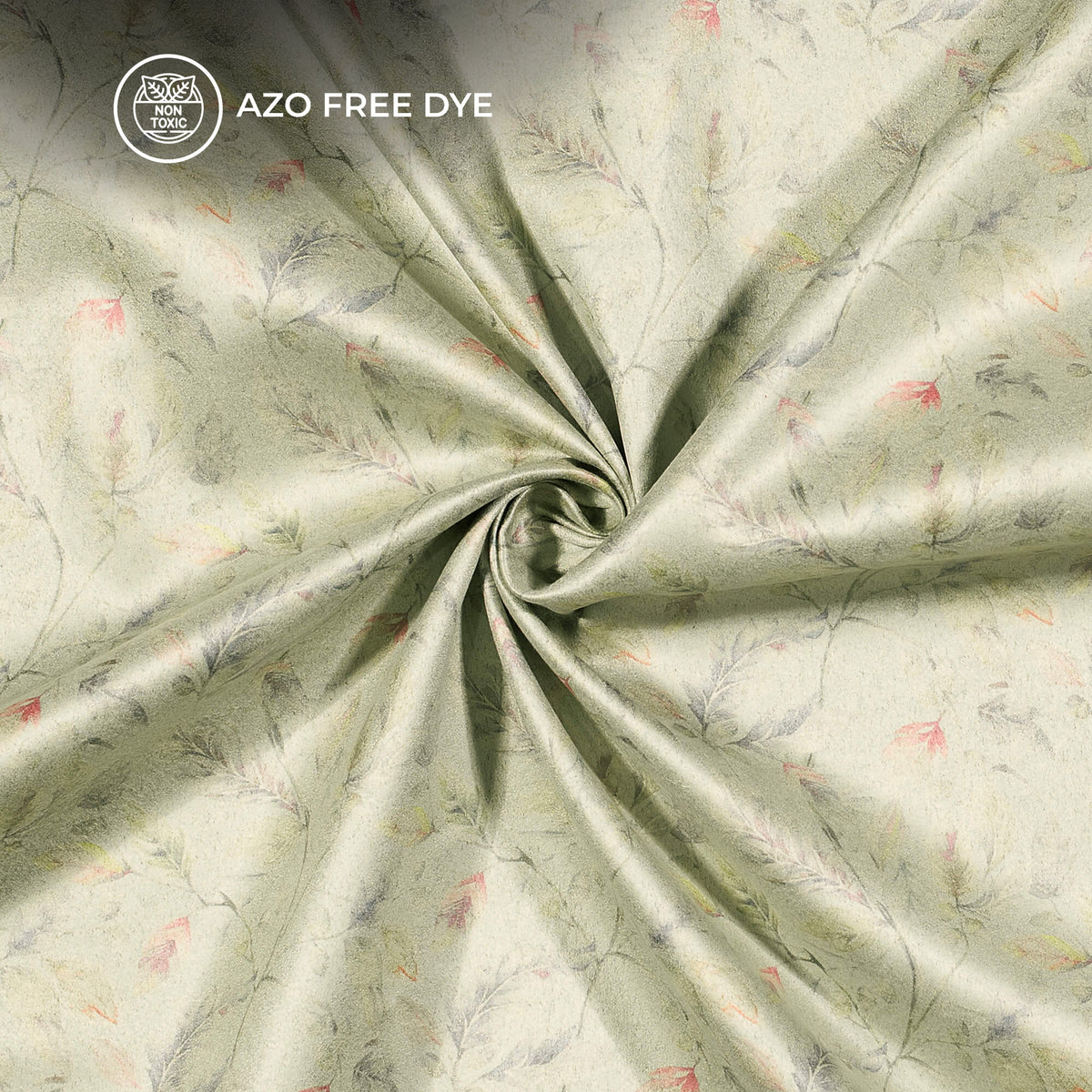 Vintage Floral Printed Deluxe Suede Fabric