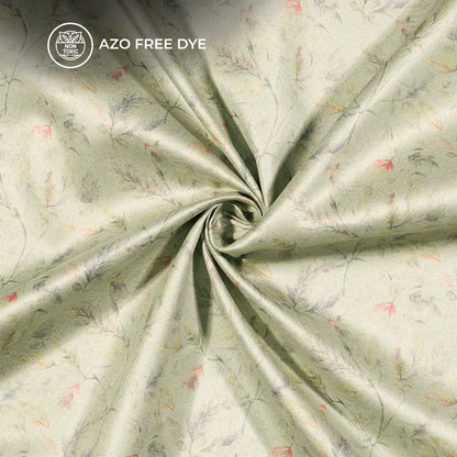 Vintage Floral Printed Deluxe Suede Fabric
