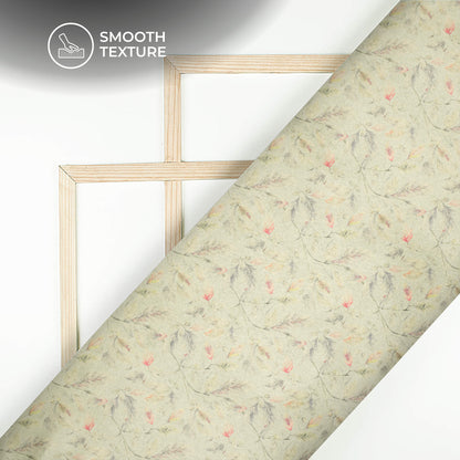 Vintage Floral Printed Deluxe Suede Fabric