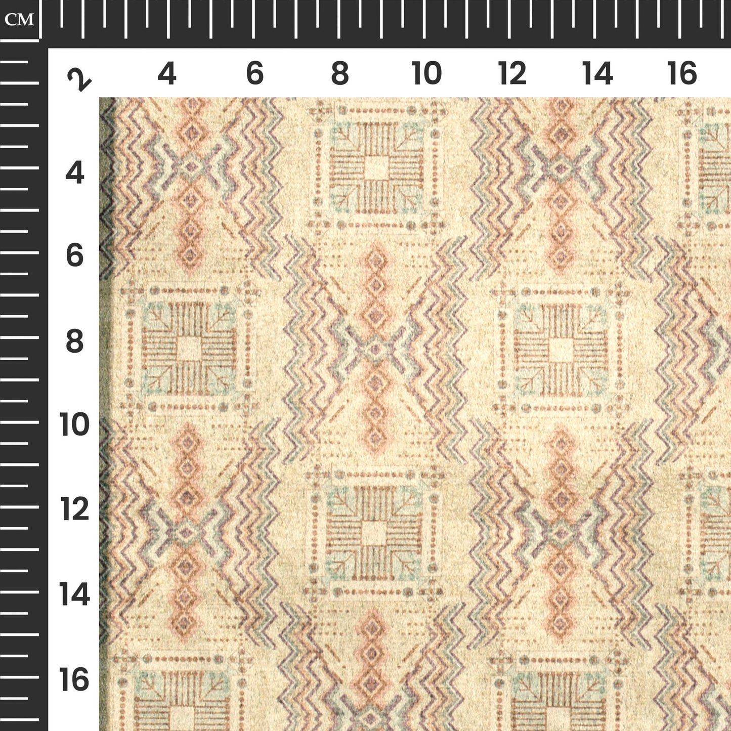 Trigonal Lattice Printed Deluxe Suede Fabric