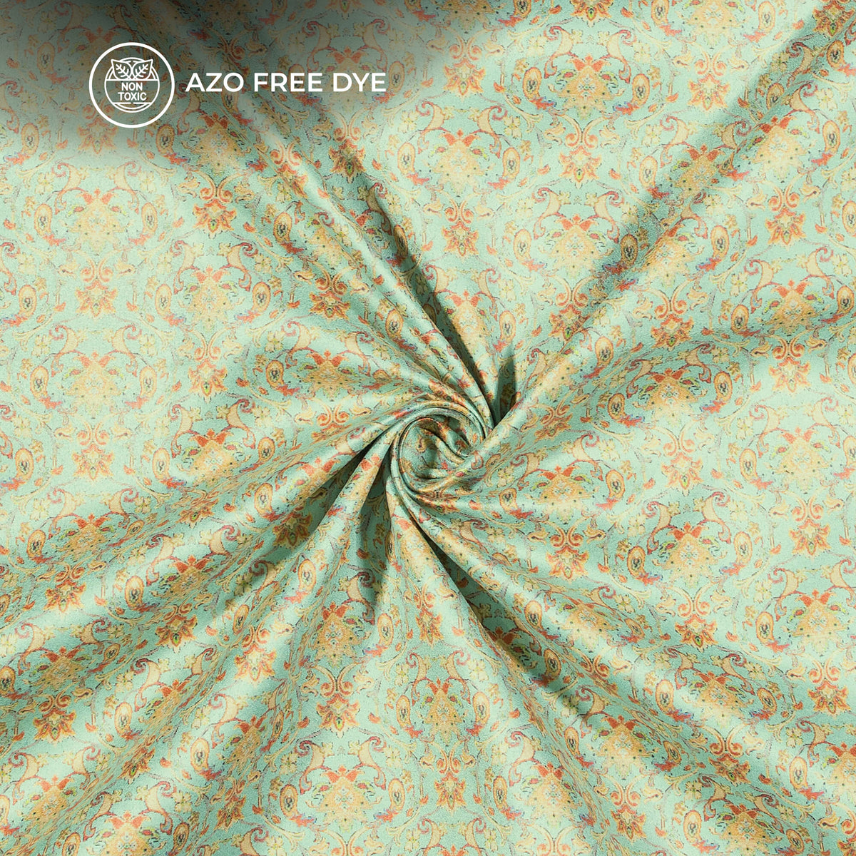 Ethnic Paisley Printed Deluxe Suede Fabric