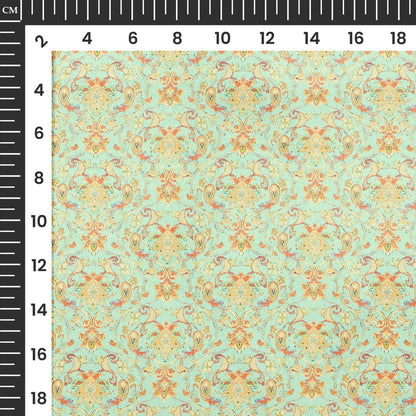 Ethnic Paisley Printed Deluxe Suede Fabric