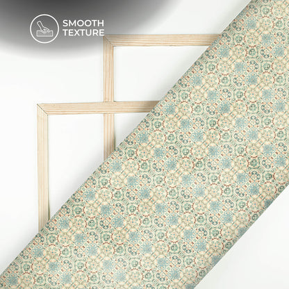 Seamless Ethnic Printed Deluxe Suede Fabric