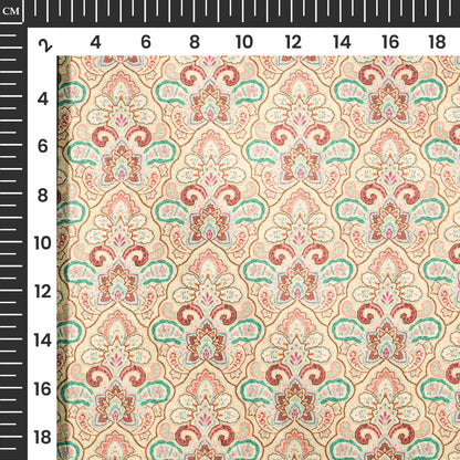 Historical Scallop Printed Deluxe Suede Fabric