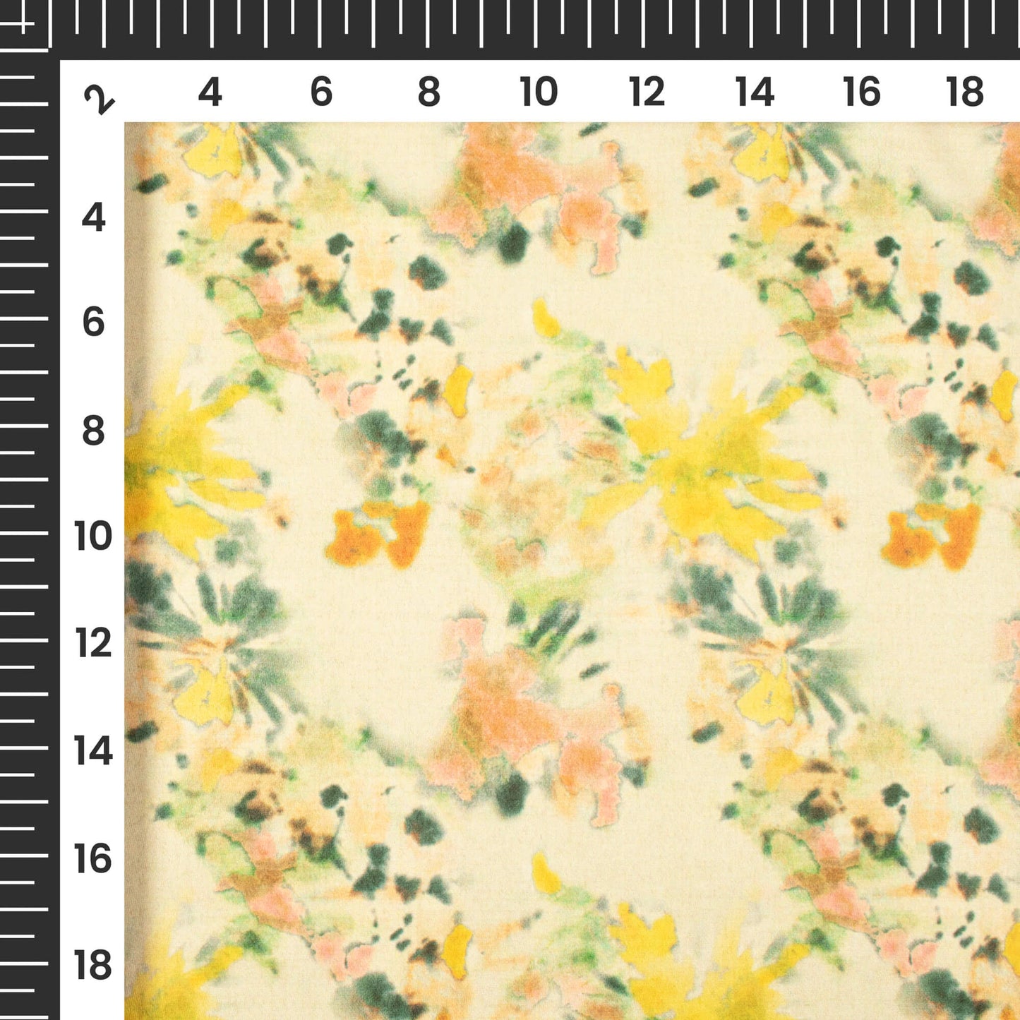 Beige And Yellow Floral Printed Exclusive Shirting Fabric
