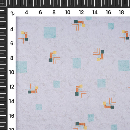 Slate Blue Abstract Printed Exclusive Shirting Fabric