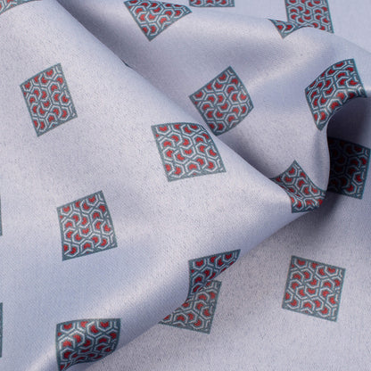 Slate BluePrinted Exclusive Shirting Fabric