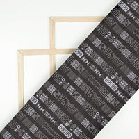Black Abstract Printed Exclusive Shirting Fabric