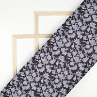 Black Floral Printed Exclusive Shirting Fabric