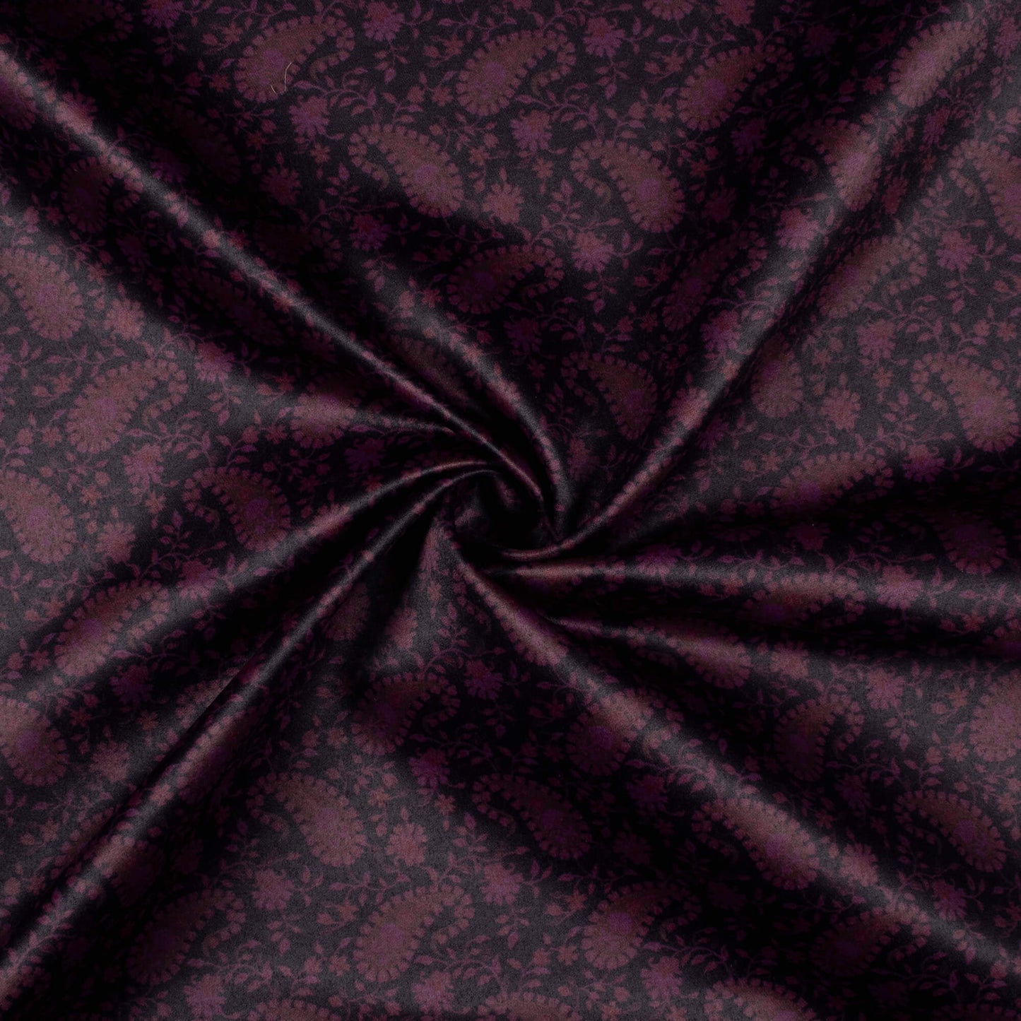 Wine Purple Paisley Printed Exclusive Shirting Fabric