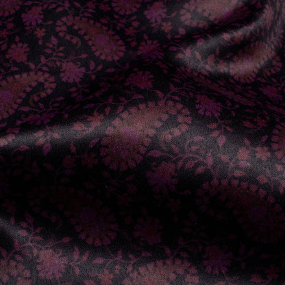 Wine Purple Paisley Printed Exclusive Shirting Fabric