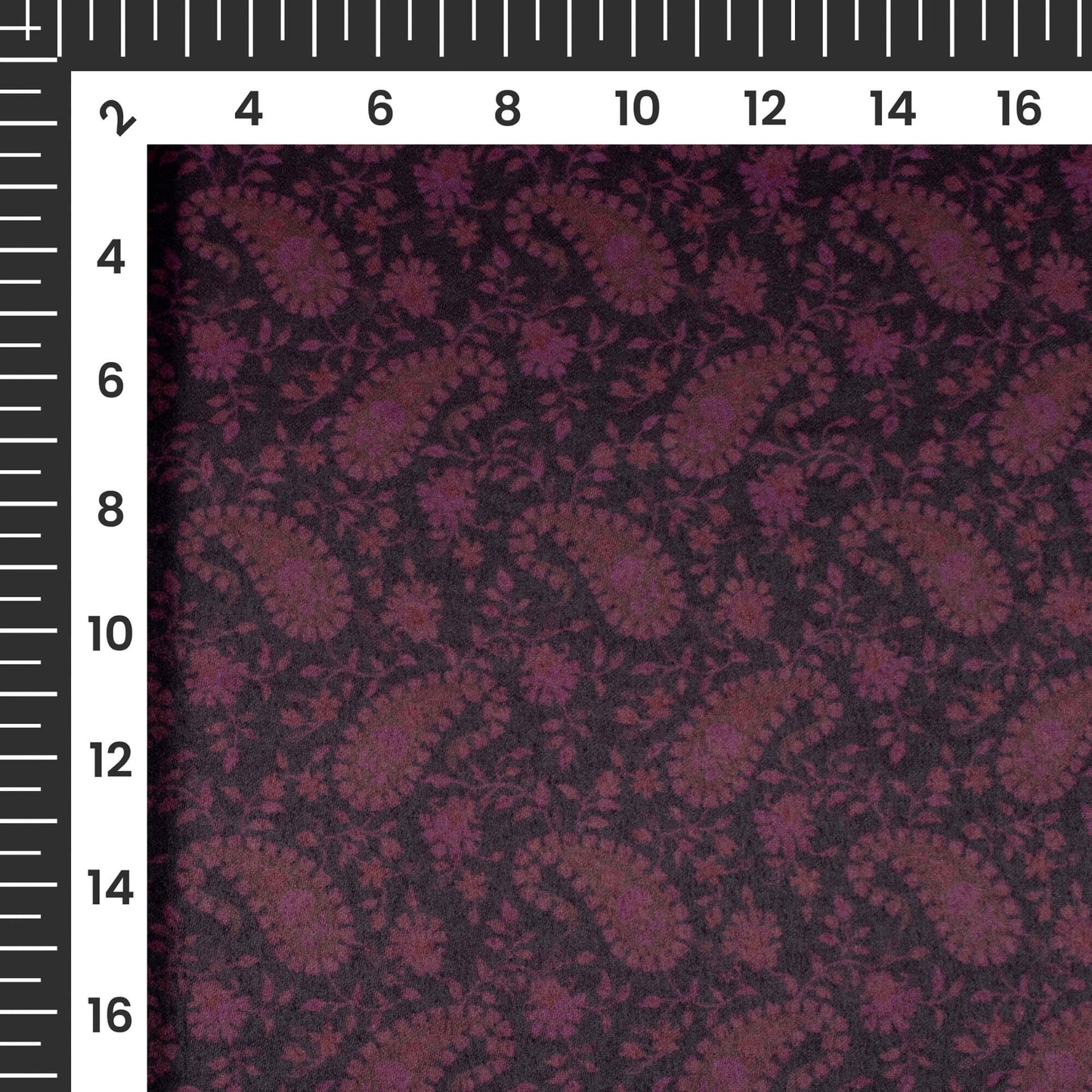 Wine Purple Paisley Printed Exclusive Shirting Fabric