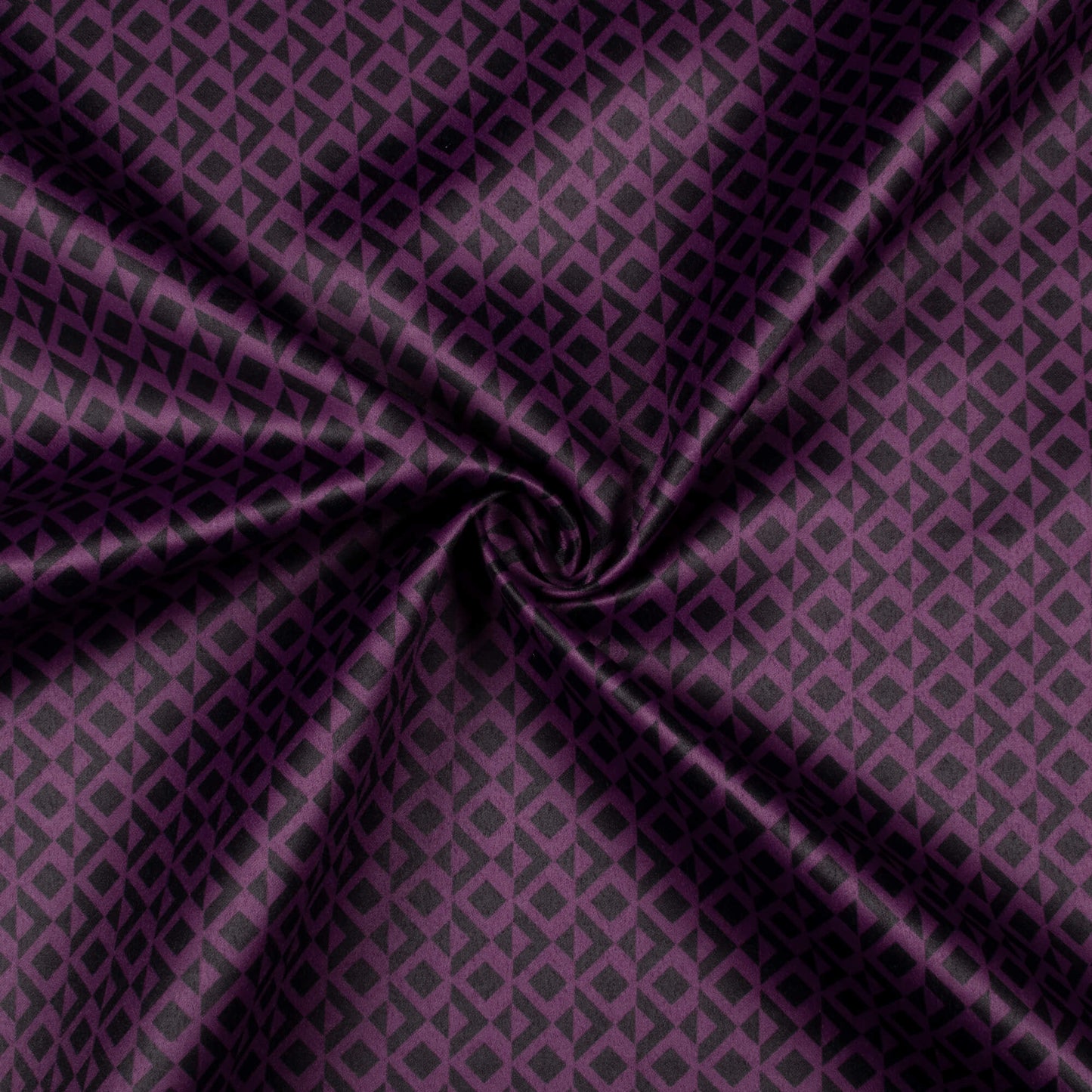 Wine Purple Geometric Printed Exclusive Shirting Fabric