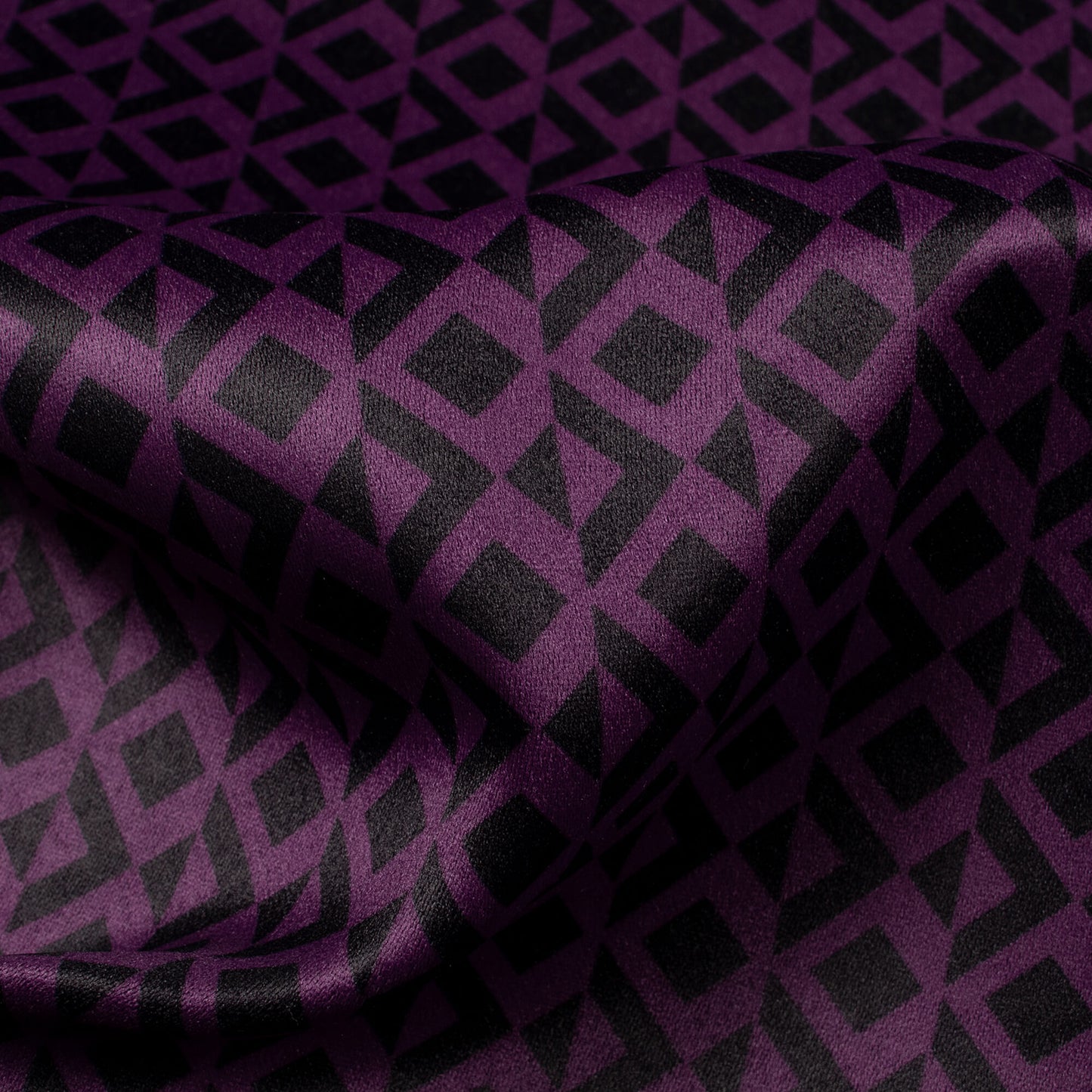 Wine Purple Geometric Printed Exclusive Shirting Fabric