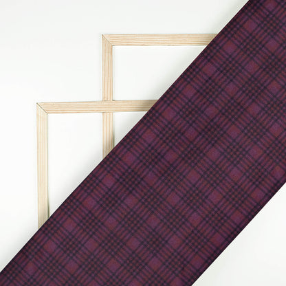 Wine PurplePrinted Exclusive Shirting Fabric