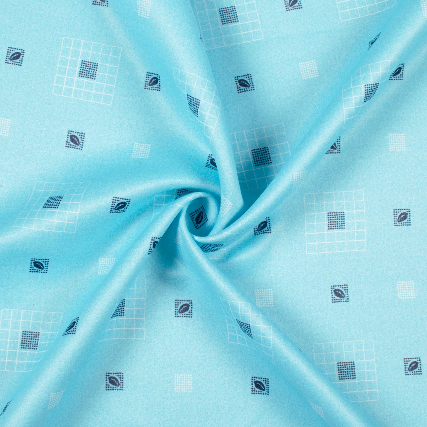 Baby BluePrinted Exclusive Shirting Fabric