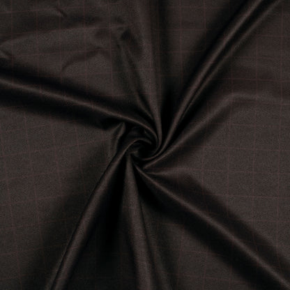 Black Checks Printed Luxury Suiting Fabric