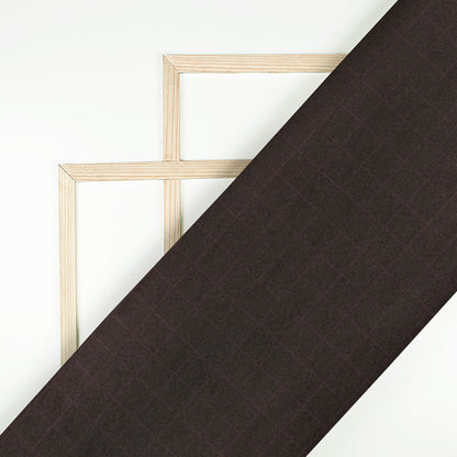 Black Checks Printed Luxury Suiting Fabric