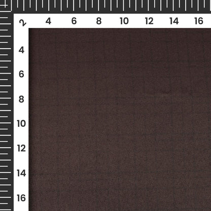 Dark Brown Checks Printed Luxury Suiting Fabric