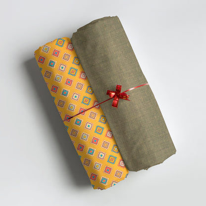 Fabcurate Men's Unstiched Shirt And Trouser Fabric Combo Set