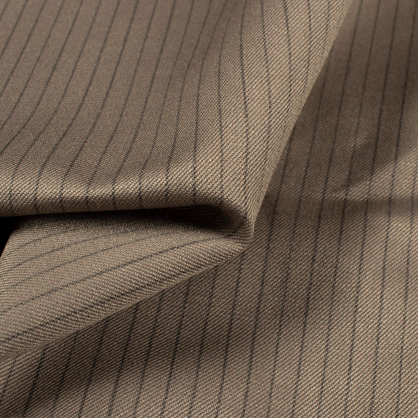 Stone Grey Stripes Printed Luxury Suiting Fabric